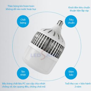Đèn LED Buld Nhôm Rỗng 80W LB10-80W