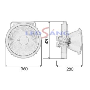 Đèn Pha LED Cầu Cảng LSCC - 400W