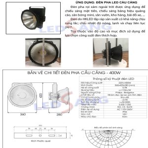 Đèn Pha LED Cầu Cảng LSCC - 400W