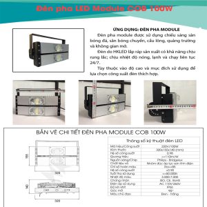 Đèn Pha LED Module 100W Philips LSDPMPL100-COB