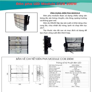 Đèn Pha LED Module 200W Philips LSDPMPL200-COB