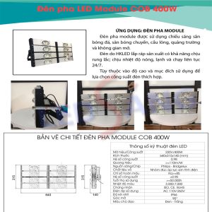 Đèn Pha LED Module 400W Philips LSDPMPL400-COB