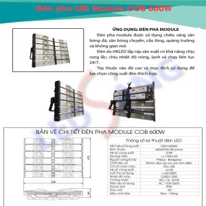 Đèn Pha LED Module 600W Philips LSDPMPL600-COB